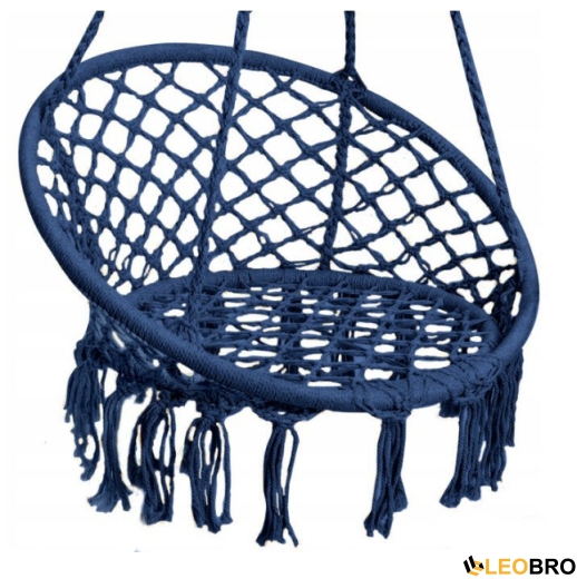 Гойдалка гніздо 110 см плетена FUNFIT Blue (2765) - 2