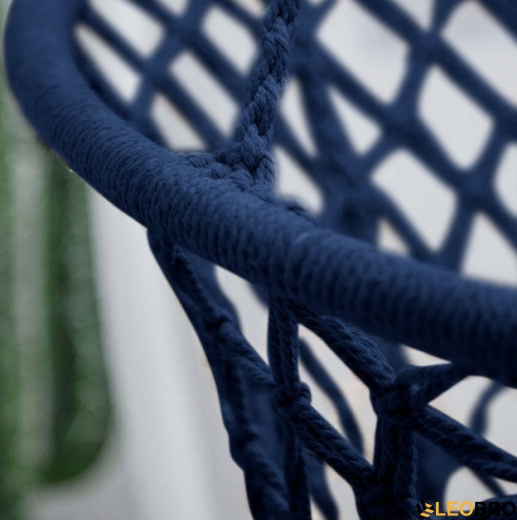 Гойдалка гніздо 110 см плетена FUNFIT Blue (2765) - 6