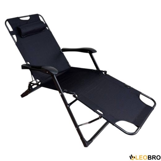 Крісло-ліжко трансформер LEOBRO Чорне (HT-148G1+ BLACK) - 4