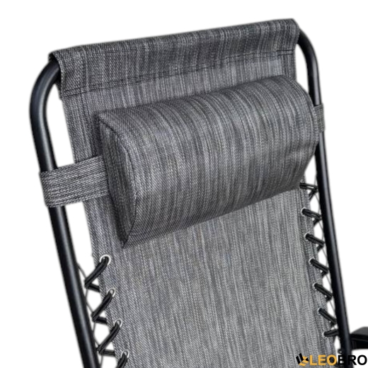 Раскладное кресло шезлонг LEOBRO Zero Gravity Grey (LB-ZGC-A1-GRY) - 6