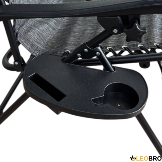 Раскладное кресло шезлонг LEOBRO Zero Gravity Grey (LB-ZGC-A1-GRY) - 7