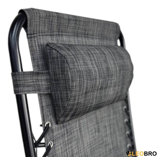 Розкладне крісло шезлонг LEOBRO Zero Gravity Dark Grey (LB-ZGC-A1-DGR) - 3
