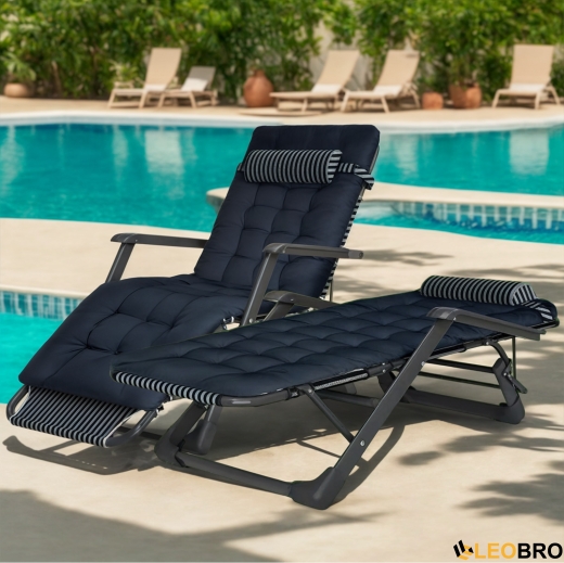 Розкладне крісло ліжко з подушкою LEOBRO Striped (LB-FCB-G1-STR) - 1