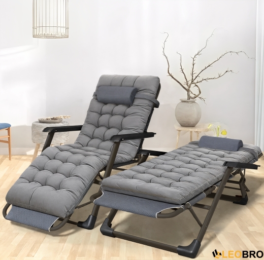 Раскладное кресло кровать с подушкой LEOBRO Темно-серый (LB-FCB-G1-GRY) - 2