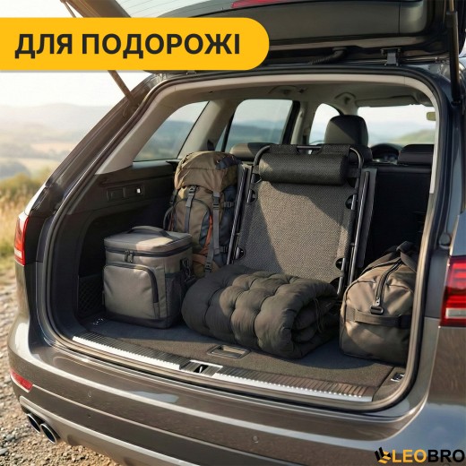 Раскладное кресло кровать с подушкой LEOBRO Черный (LB-FCB-G1-BLK) - 5