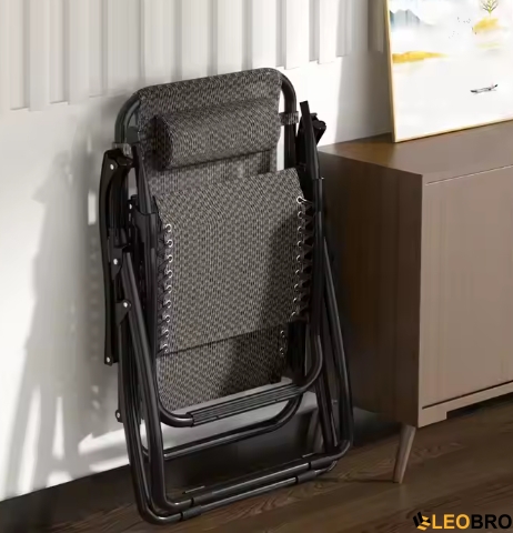 Комплект из 2 шезлонгов с подушкою Zero Gravity LEOBRO Серый (ZGC-S05-PPХ2) - 2