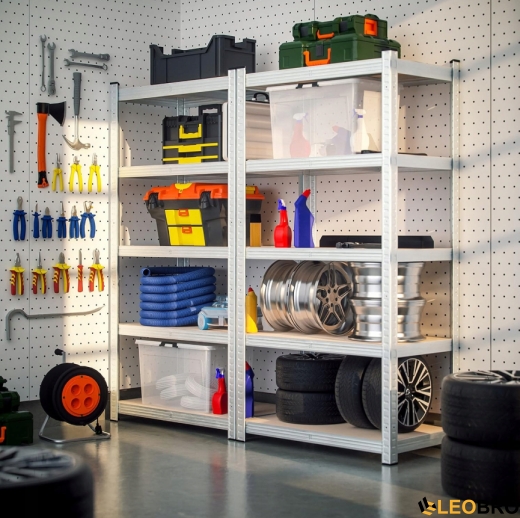 Стелаж LEOBRO 180 х 180 х 40 см, 175кг/полиця, 5 полиць (LB-R175-GALX2) - 3