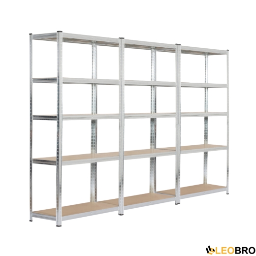 Стелаж з прихованими поличками LEOBRO 180 х 270 х 40 см, 175кг/полиця (LB-R175-GANX3) - 4