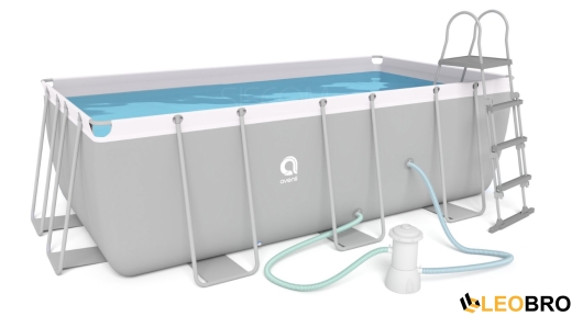 Бассейн каркасный, прямоугольный Avenli 400x207x122 см. 17в1 (2818) - 4