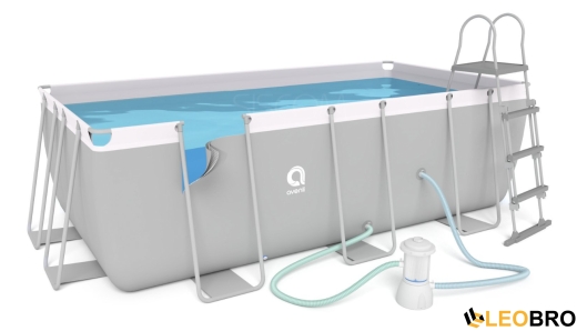 Бассейн каркасный, прямоугольный Avenli 400x207x122 см. 17в1 (2818) - 6