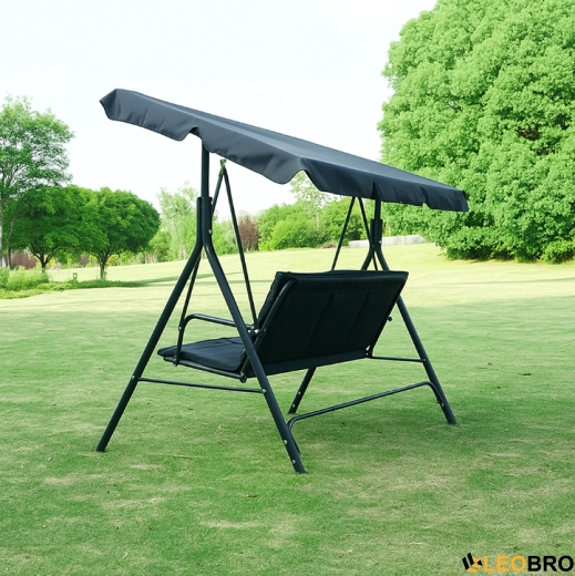 Водонепроникна гойдалка з подушками на 3 особи LEOBRO Чорна - 3