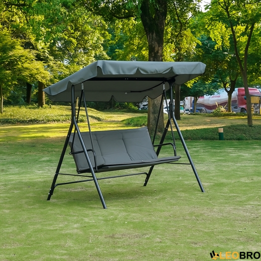 Водонепроникна гойдалка з подушками на 3 особи LEOBRO Сіра - 2