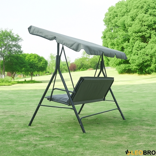 Водонепроникна гойдалка з подушками на 3 особи LEOBRO Сіра - 3