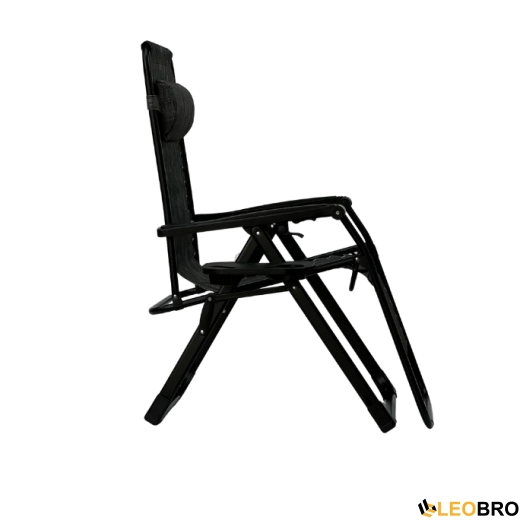 Розкладне крісло шезлонг LEOBRO Zero Gravity Premium Grey (LB-ZGC-G2-GRY) - 4