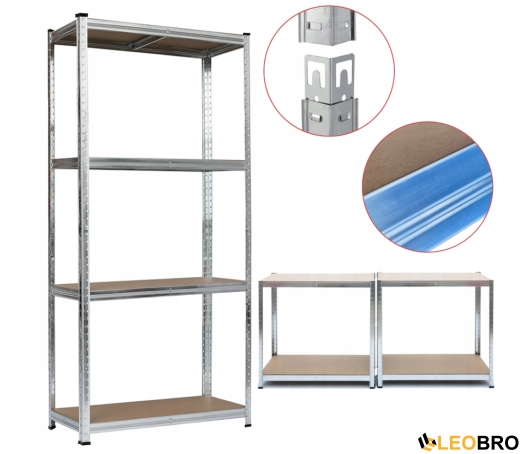 Стеллаж LEOBRO Premium 180 х 90 х 40 см, 175кг/полка, 4 полки (LB-R102) - 1