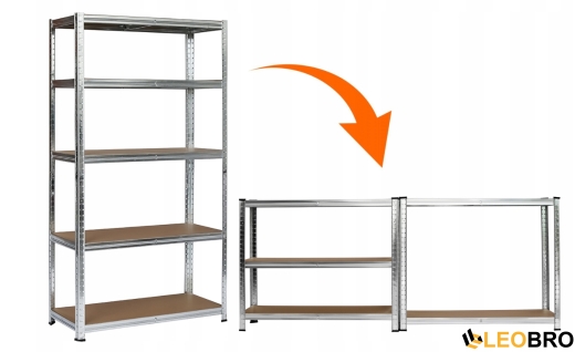 Стелаж LEOBRO Premium 180 х 90 х 40 см, 200кг/полиця, 5 полиць (LB-R106) - 3