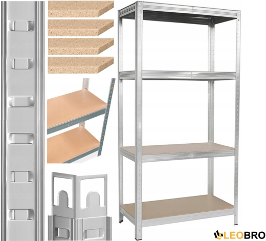 Стелаж LEOBRO Premium 150 х 70 х 30 см, 150кг/полиця, 4 полиці (LB-R109) - 1