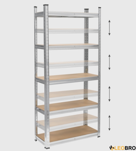Стелаж LEOBRO Premium 150 х 70 х 30 см, 150кг/полиця, 5 полиць (LB-R110) - 6
