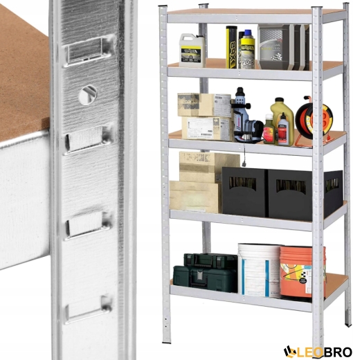 Стелаж LEOBRO Premium 180 х 100 х 60 см, 200кг/полиця, 5 полиць (LB-R108) - 3
