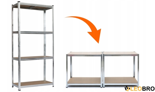 Стелаж LEOBRO Premium 150 х 70 х 30 см, 175кг/полиця, 4 полиці (LB-R111) - 5