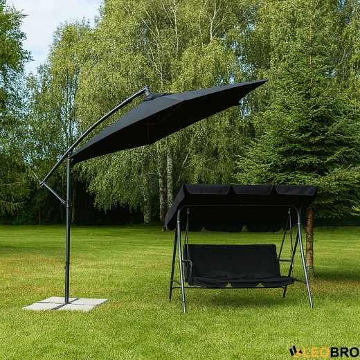 Гойдалка з подушками на 3 особи LEOBRO Black - 2