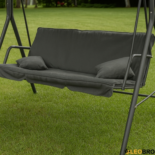 Гойдалка з подушками на 3 особи LEOBRO Grey - 3