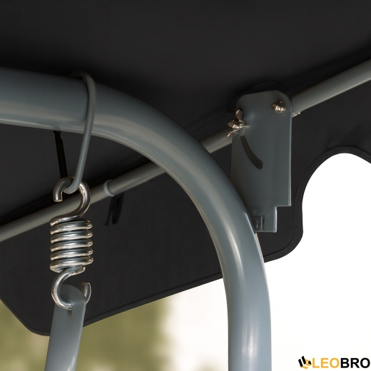 Гойдалка з подушками на 3 особи LEOBRO Relax Black - 4