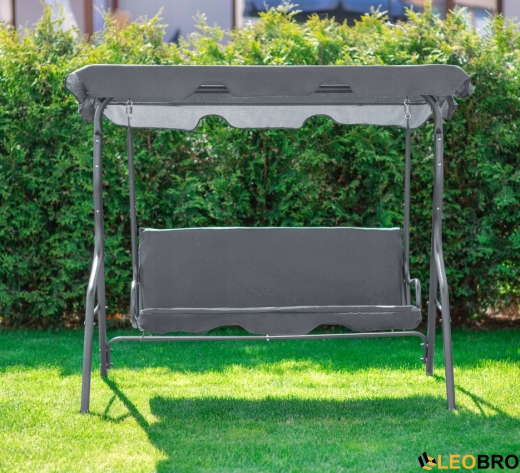 Гойдалка з подушками на 3 особи LEOBRO Relax Grey - 2