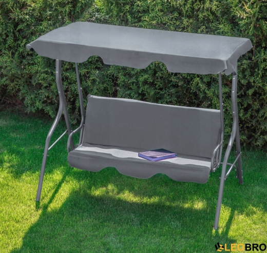 Гойдалка з подушками на 3 особи LEOBRO Relax Grey - 3