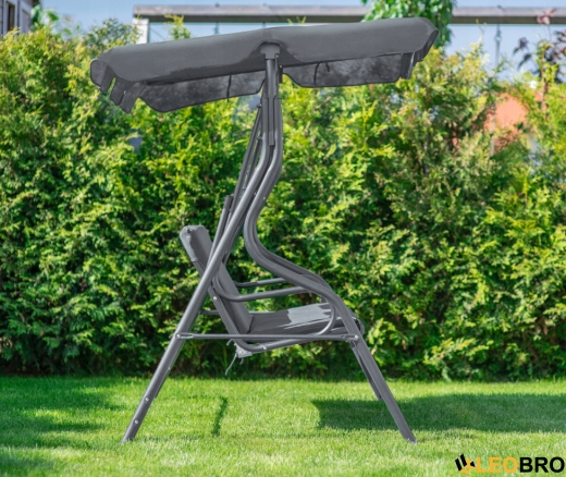 Гойдалка з подушками на 3 особи LEOBRO Relax Grey - 4