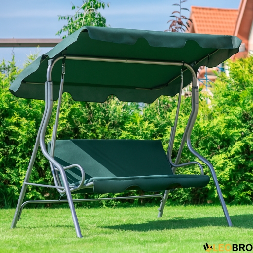 Гойдалка з подушками на 3 особи LEOBRO Relax Green - 1