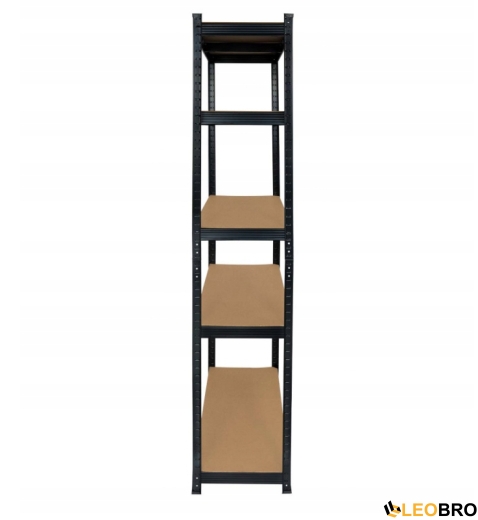 Стелаж LEOBRO Black 150 х 70 х 30 см, 175кг/полиця, 5 полиць (LB-R117) - 2