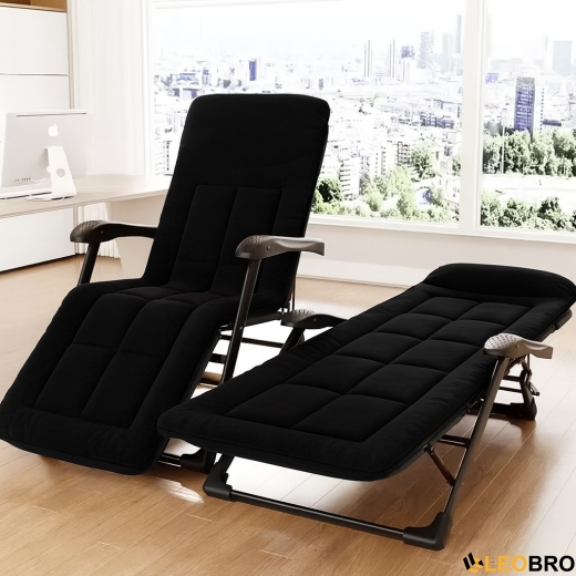 Розкладне крісло ліжко з вбудованим матрацом LEOBRO Black (LB-FCB-G3-BLK) - 1