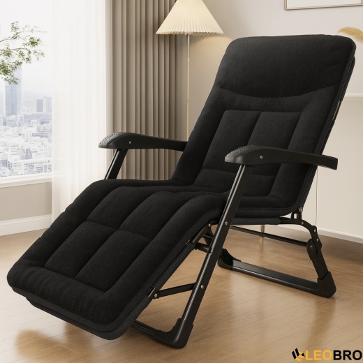 Розкладне крісло ліжко з вбудованим матрацом LEOBRO Black (LB-FCB-G3-BLK) - 2