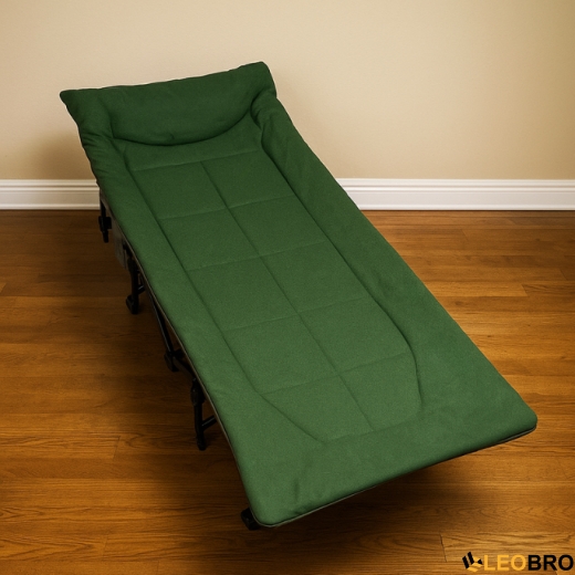 Туристическая походная раскладушка со встроенным матрасом LEOBRO Green (LB-CC-K1-GRN) - 3