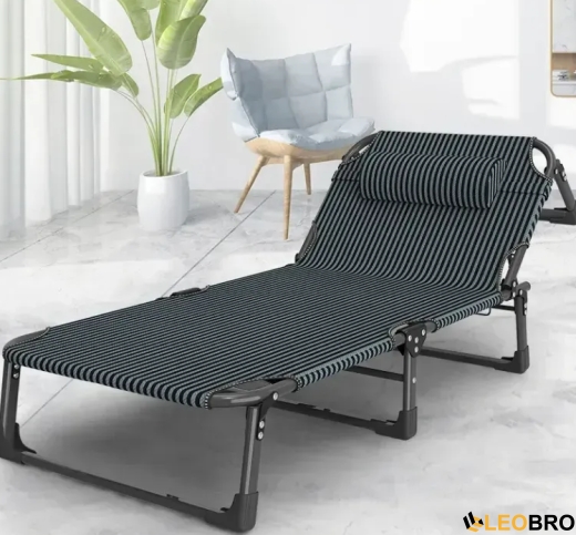 Розкладне ліжко (розкладачка) з Mesh-матрацом і подушкою LEOBRO Striped (LB-FB-A2-STR) - 3