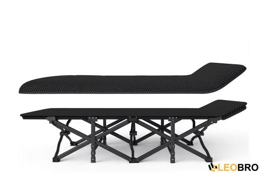 Туристична похідна розкладачка з Mesh-матрацом LEOBRO Black (LB-CC-L1-BLK) - 2