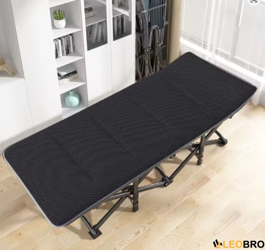 Туристична похідна розкладачка з Mesh-матрацом LEOBRO Black (LB-CC-L1-BLK) - 3