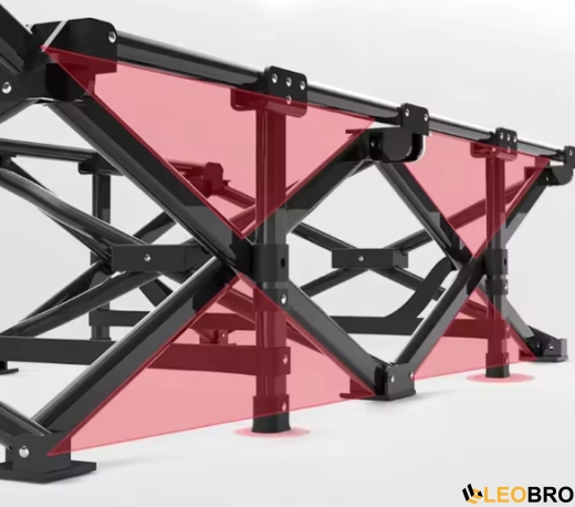 Туристична похідна розкладачка з Mesh-матрацом LEOBRO Black (LB-CC-L1-BLK) - 4