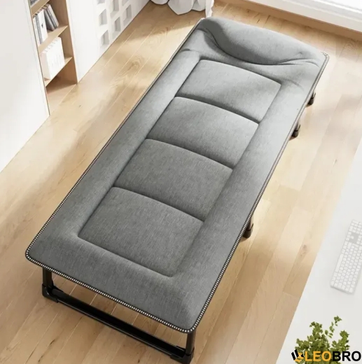 Розкладне ліжко (розкладачка) з вбудованим матрацом LEOBRO Grey (LB-FB-S1-GRY) - 1