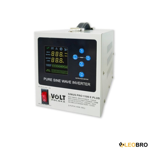 Гибридный ИБП / инвертор Volt Polska SINUS PRO 1100 E PLUS 12/230V 700/1100W (3SPM11012M) - 2