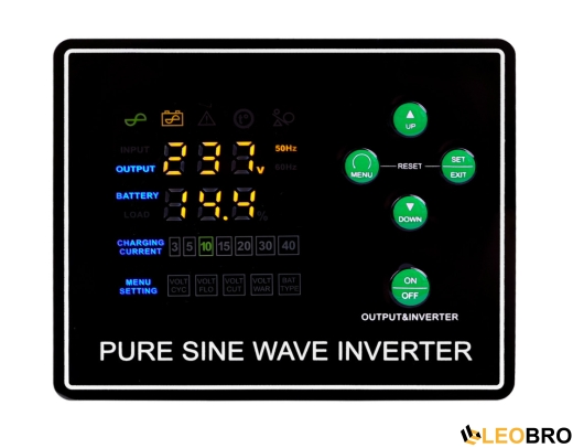 Гибридный ИБП/инвертор Volt Polska SINUS PRO 1200 E PLUS 12/230V 800/1200W (3SPM12012M) - 5