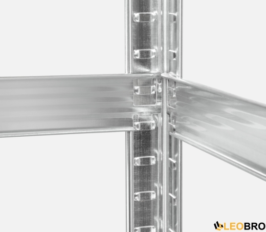 Набір із трьох стелажів LEOBRO Premium 150 х 210 х 30 см, 150кг/полиця, 5 полиць (LB-R110Х3) - 5