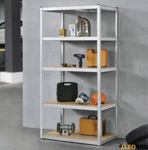 Набор из двух стеллажей LEOBRO Premium 150 х 140 х 30 см, 175кг/полка, 5 полок (LB-R112Х2) - 4