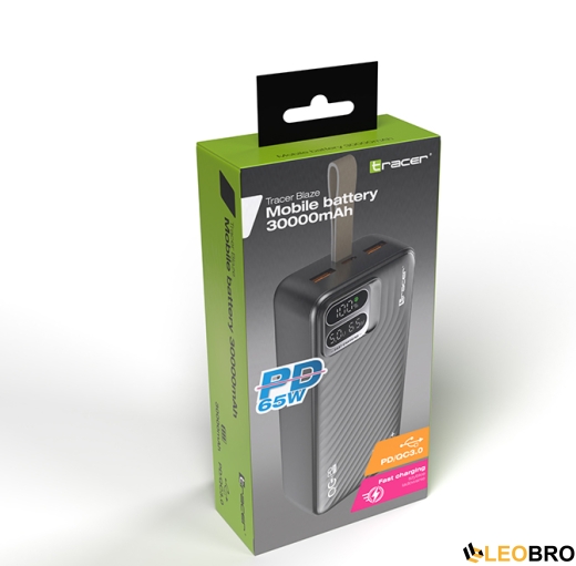 Power bank TRACER BLAZE 30000mAh 65W Black (TRABAT47505) - 3