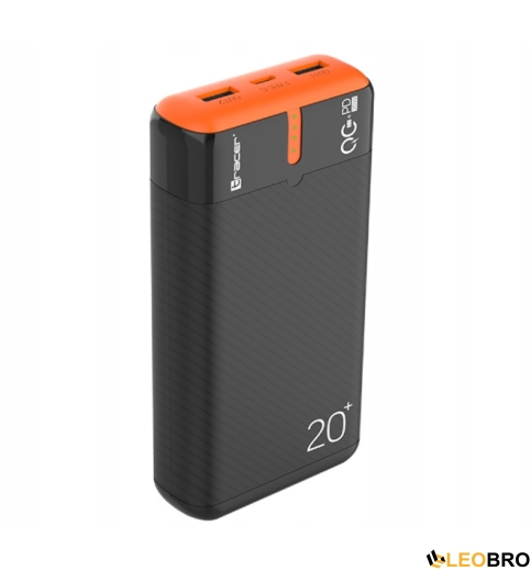 Power bank TRACER EnerGen 20000mAh PD+QC3.0 black/orange (TRABAT47516) - 1