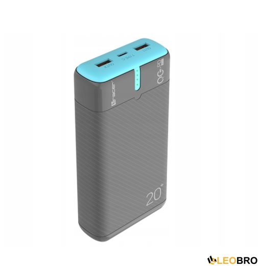 Power bank TRACER EnerGen 20000mAh PD+QC3.0 gray/blue (TRABAT47517) - 1