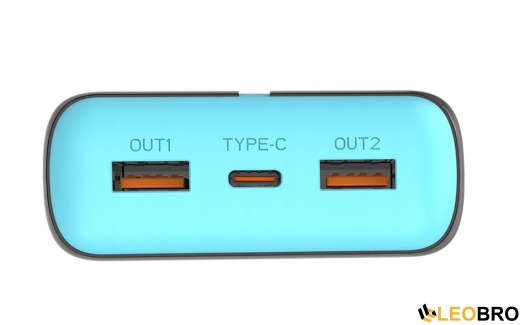 Power bank TRACER EnerGen 20000mAh PD+QC3.0 gray/blue (TRABAT47517) - 2