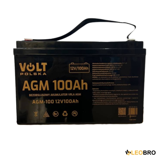 Комплект Volt Polska SINUS PRO 1100 E PLUS 12/230V 800/1200 + Акумулятор AGM 12V 100 Ah - 2