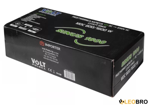 Преобразователь напряжения VOLT Polska SINUS 1600 24V на 230V 800/1600W (3SIP160024) - 4